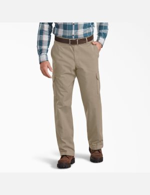 Rinsed Desert Sand Dickies Regular Fit Ripstop Cargo Pants | 134MQFXOR