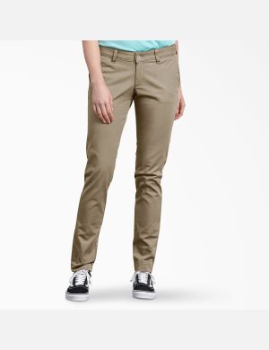 Rinsed Desert Sand Dickies Skinny Fit Pants | 702WVXQGR