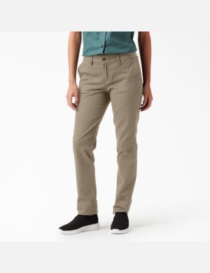 Rinsed Desert Sand Dickies Skinny Twill Pants | 752JNSVDG