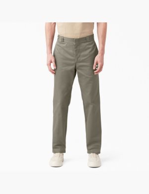 Rinsed Dusty Olive Dickies 1922 Twill Pants | 193RJMBOK