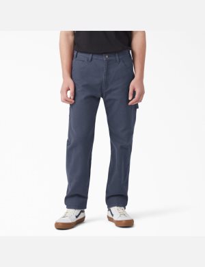 Stonewashed Navy Dickies Stonewashed Duck Carpenter Pants | 217FJHWTE