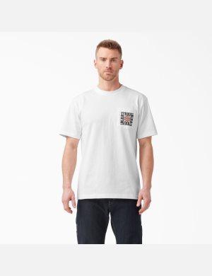 White Dickies 100 Year Anniversary T-Shirts | 127GXTSFN