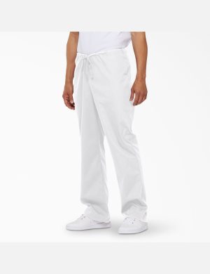 White Dickies EDS Signature Pants Scrubs | 603QVDJME