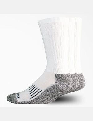 White Dickies Heavyweight Crew Socks | 052KAWXLM