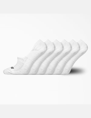 White Dickies Moisture Control Liner Socks | 810AEIXFZ