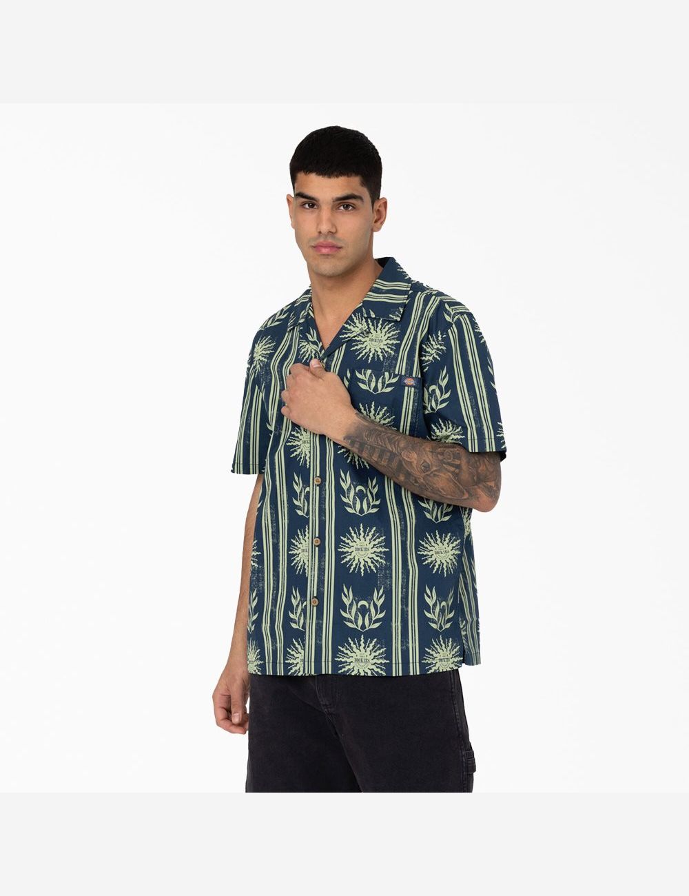 Airforce Blue Dickies Kelso Summer Pattern Short Sleeve Shirt Button Up | 083YLJPHF