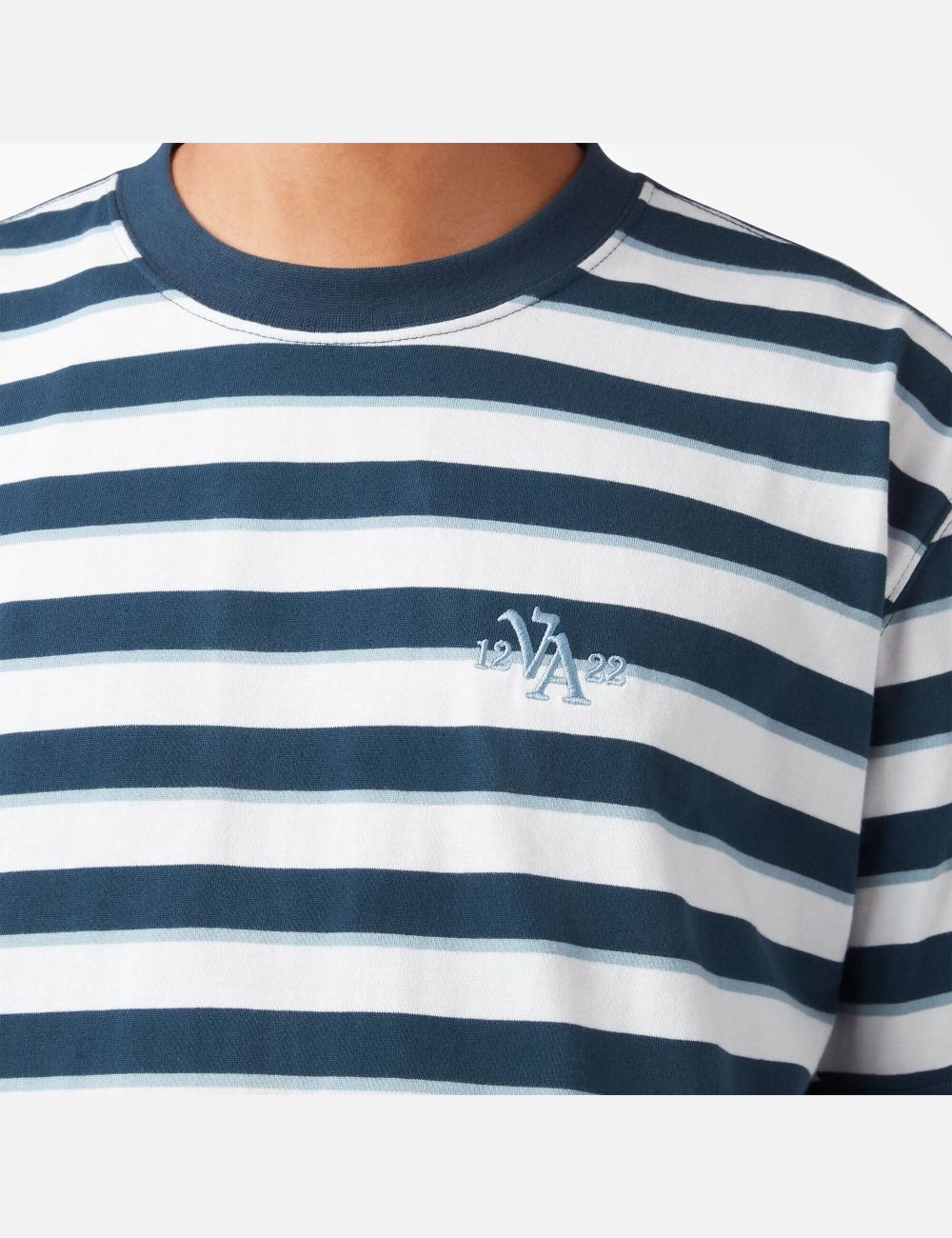 Airforce Blue Stripe Dickies Vincent Alvarez Striped T-Shirts | 701QORILW