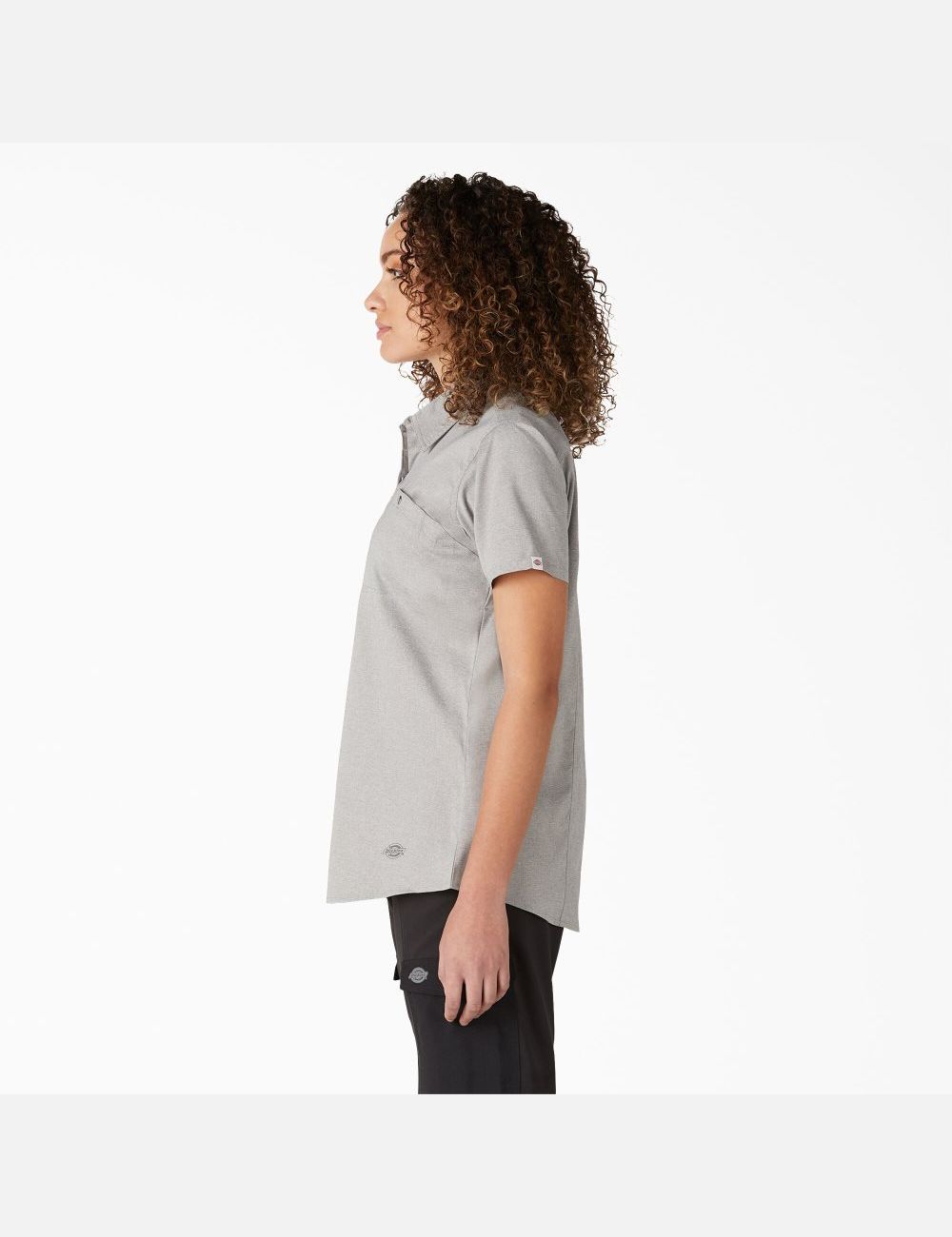 Alloy Heather Dickies Cooling Short Sleeve Work Shirt Button Up | 316AKHZLG