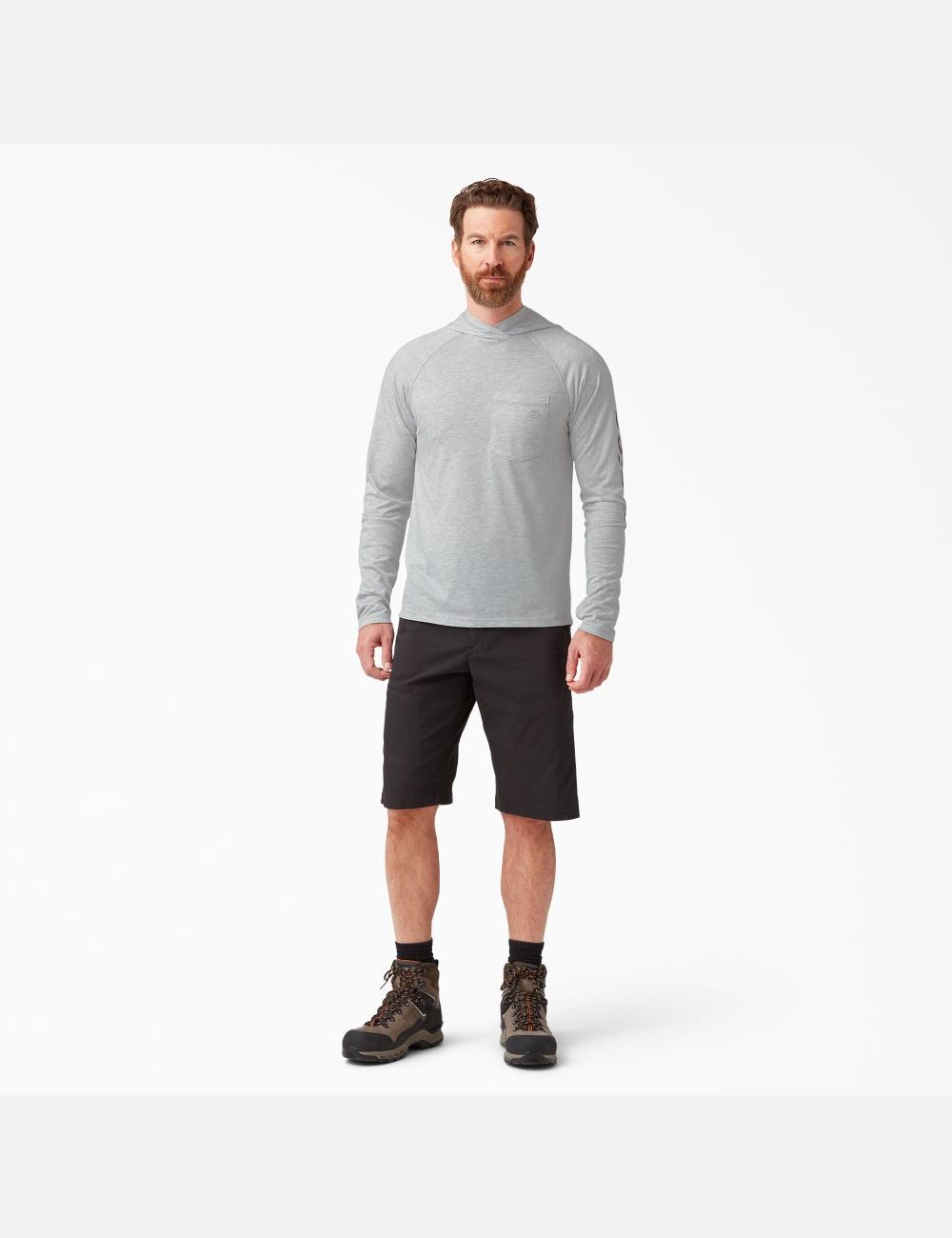 Ash Gray Dickies Cooling Performance Long Sleeve Sun T-Shirts | 179PNYSTR