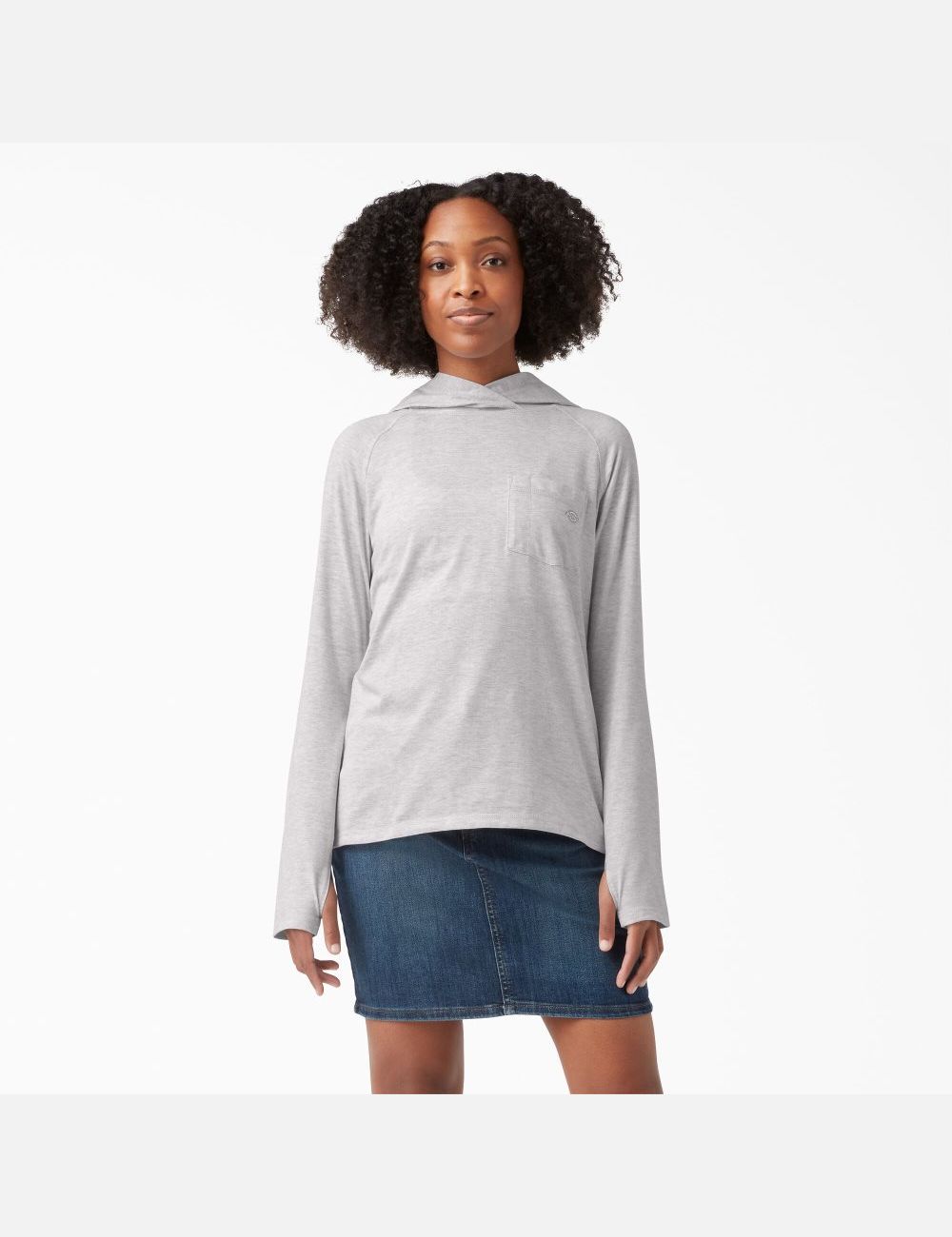 Ash Gray Dickies Cooling Performance Sun Shirt | 238EXTDJI