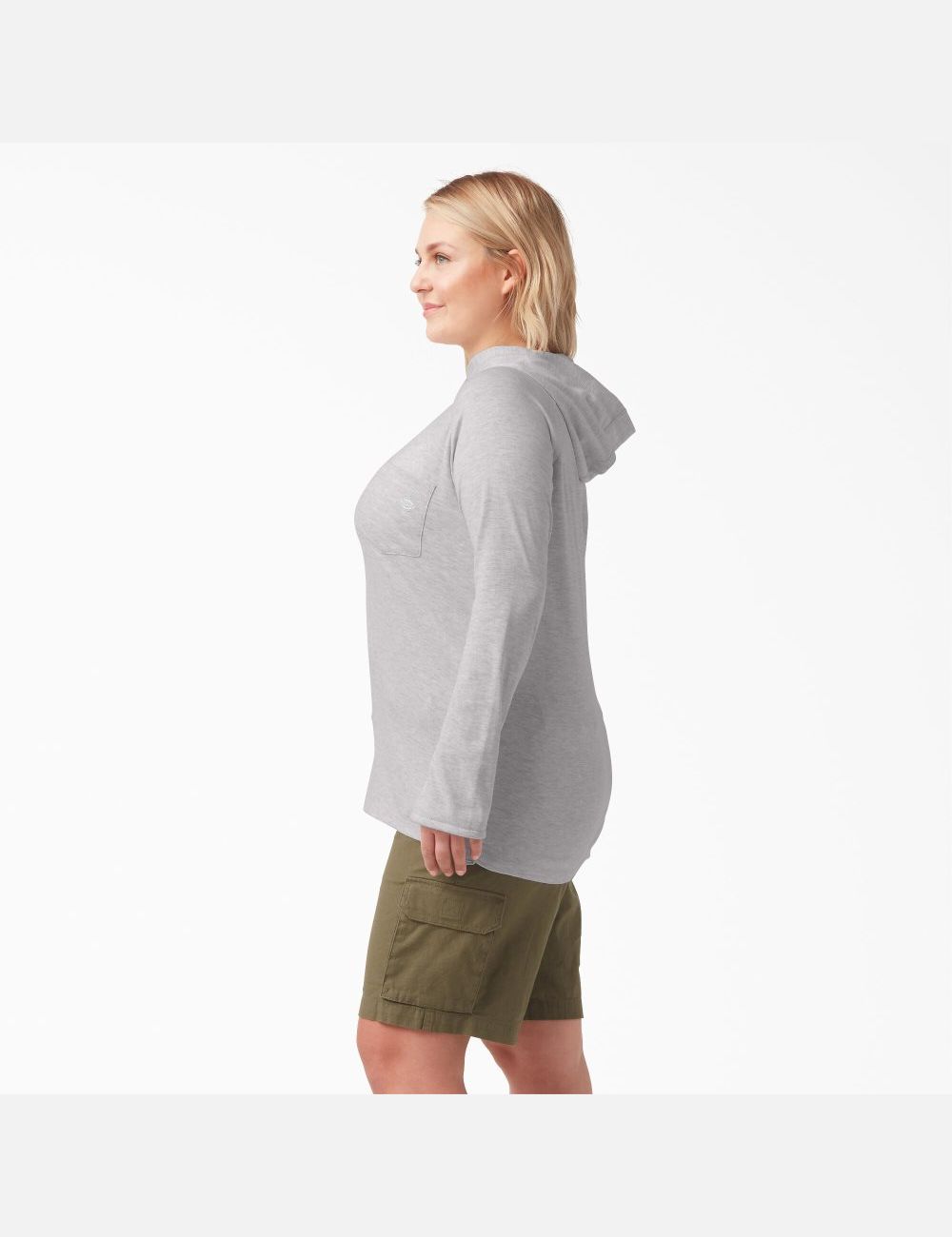 Ash Gray Dickies Plus Cooling Performance Tops | 739UYNCZH