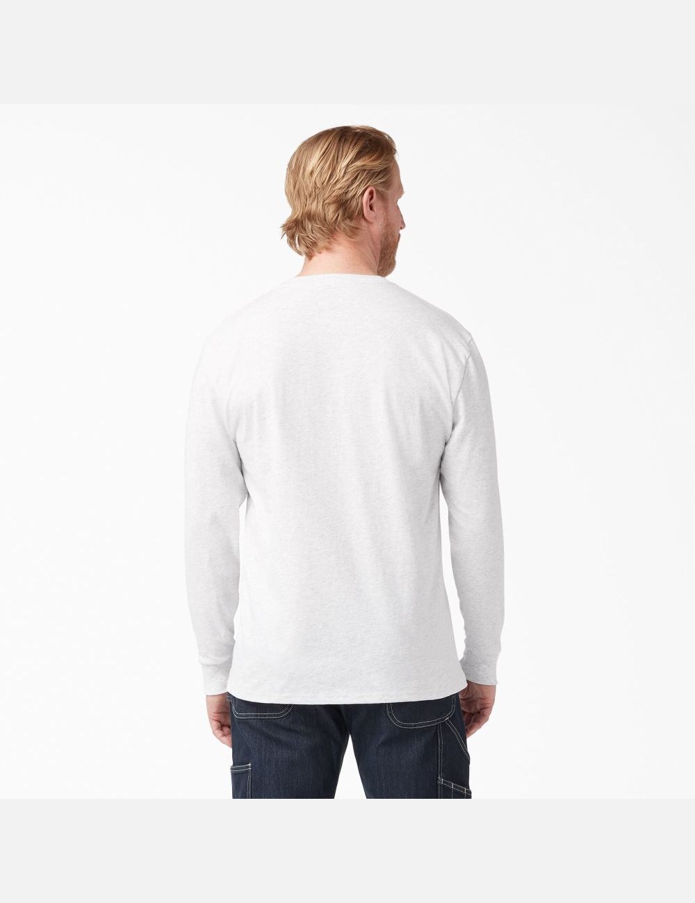 Ash Gray Dickies Regular Icon Graphic Long Sleeve T-Shirts | 482NPABYX