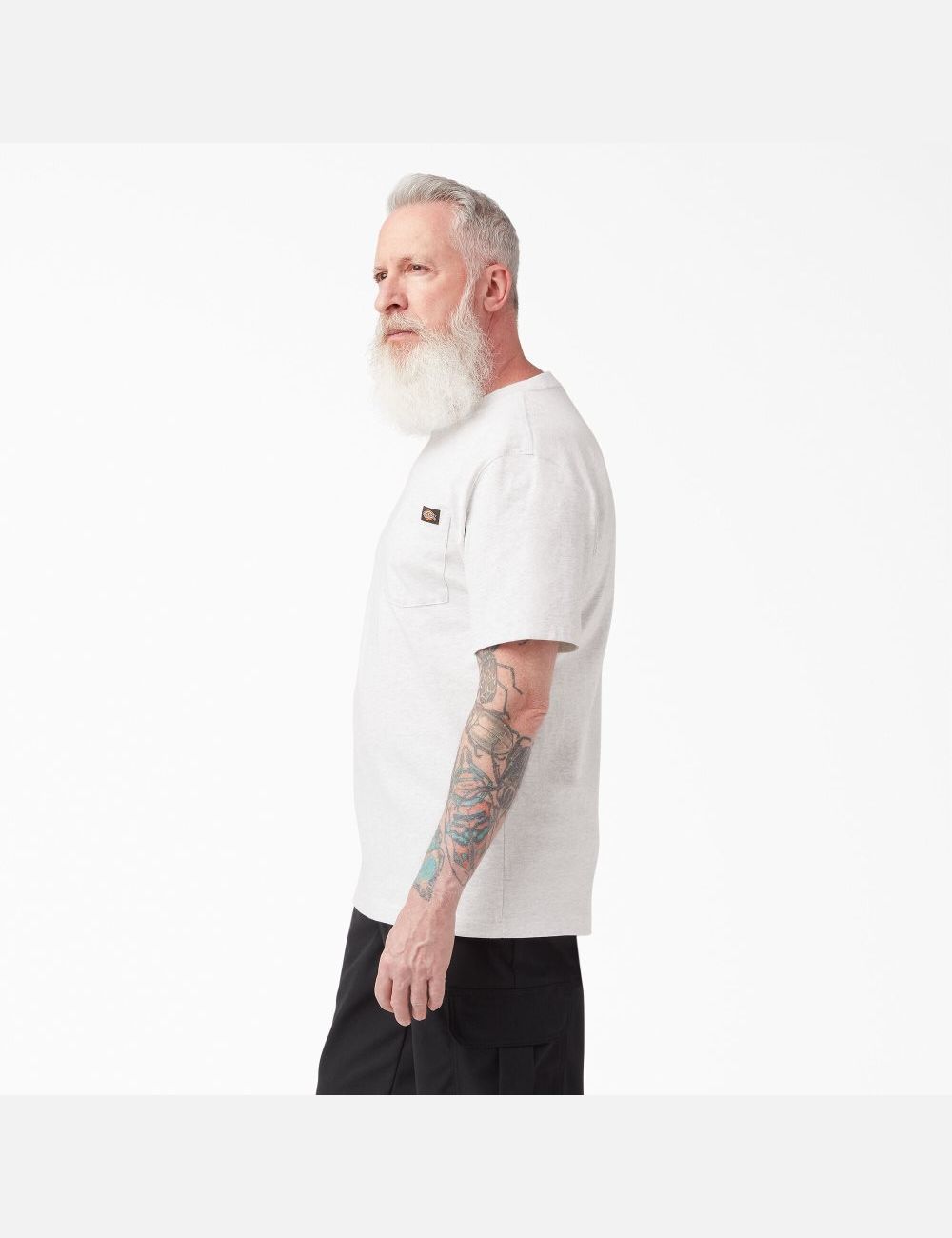 Ash Gray Dickies Short Sleeve Heavyweight Shirts | 915MLYAZD