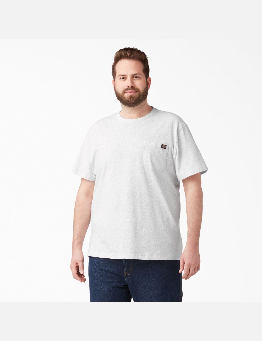 Ash Gray Dickies Short Sleeve Heavyweight Shirts | 915MLYAZD