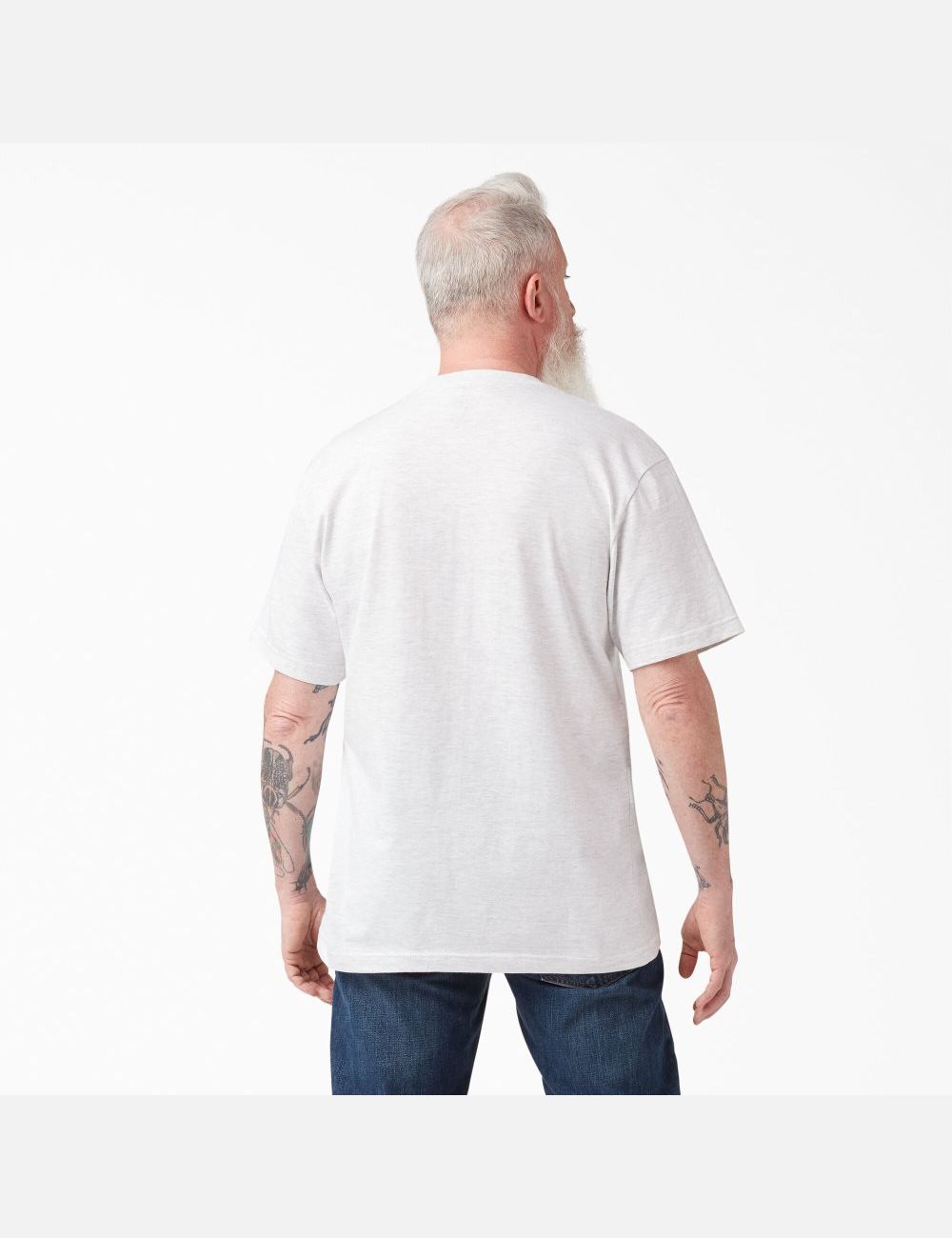 Ash Gray Dickies Short Sleeve Pocket Shirts | 726YFEMSU