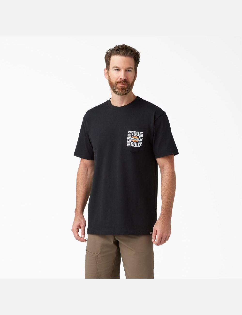 Black Dickies 100 Year Anniversary T-Shirts | 746OFMEBR