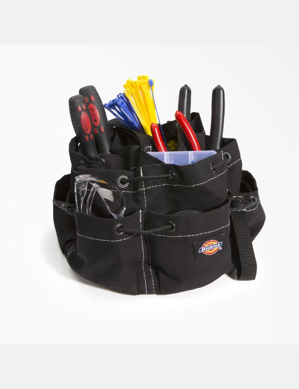 Black Dickies 12-Pocket Drawstring Organizer Tool Bags | 837WYQOGF