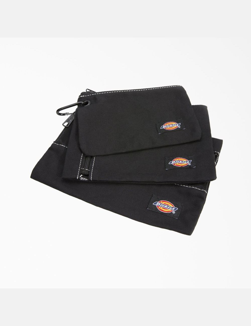 Black Dickies 3-Piece Pouch Set Tool Bags | 740QKTJHO