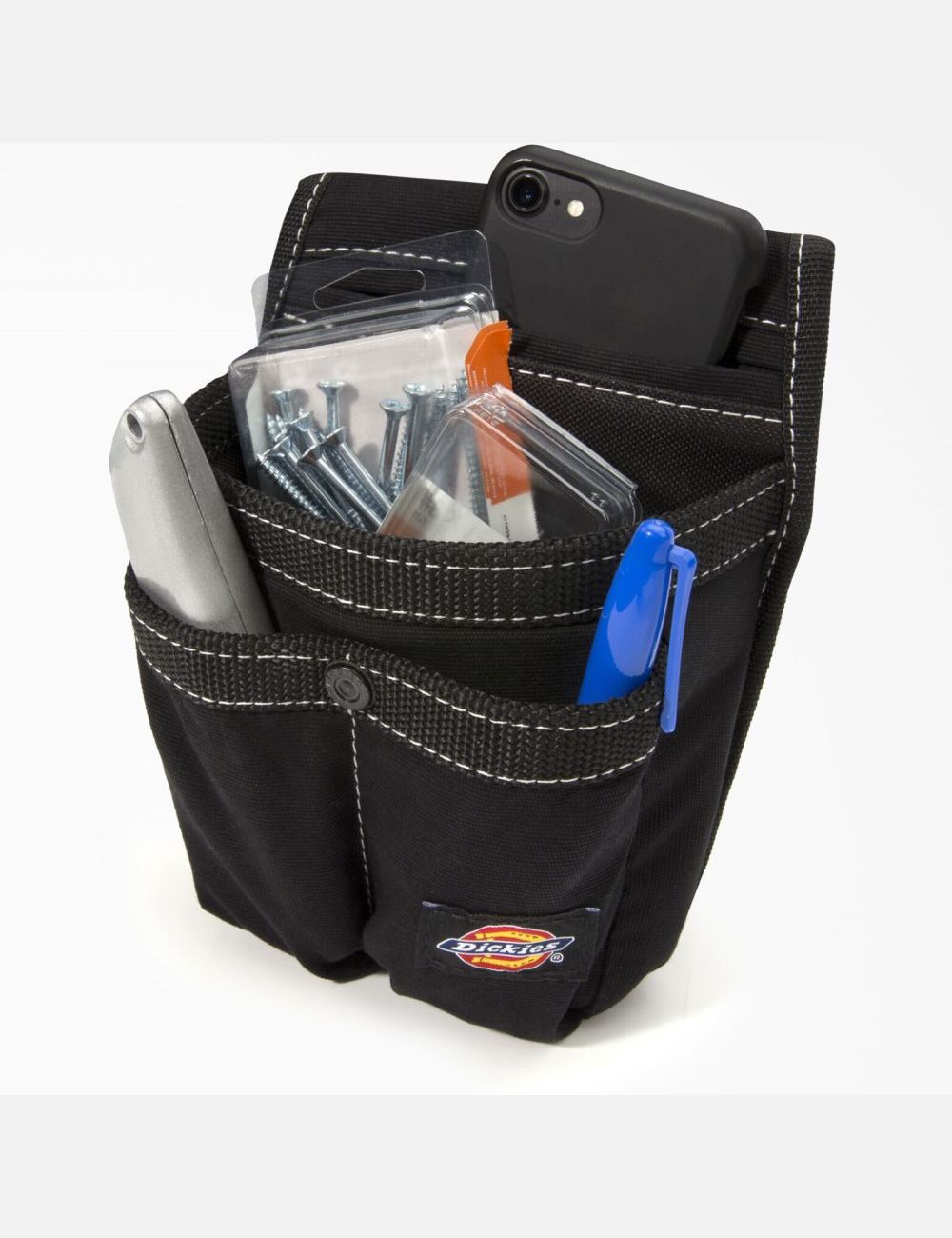 Black Dickies 4-Pocket Phone & Pouch Tool Bags | 850BAKZCR