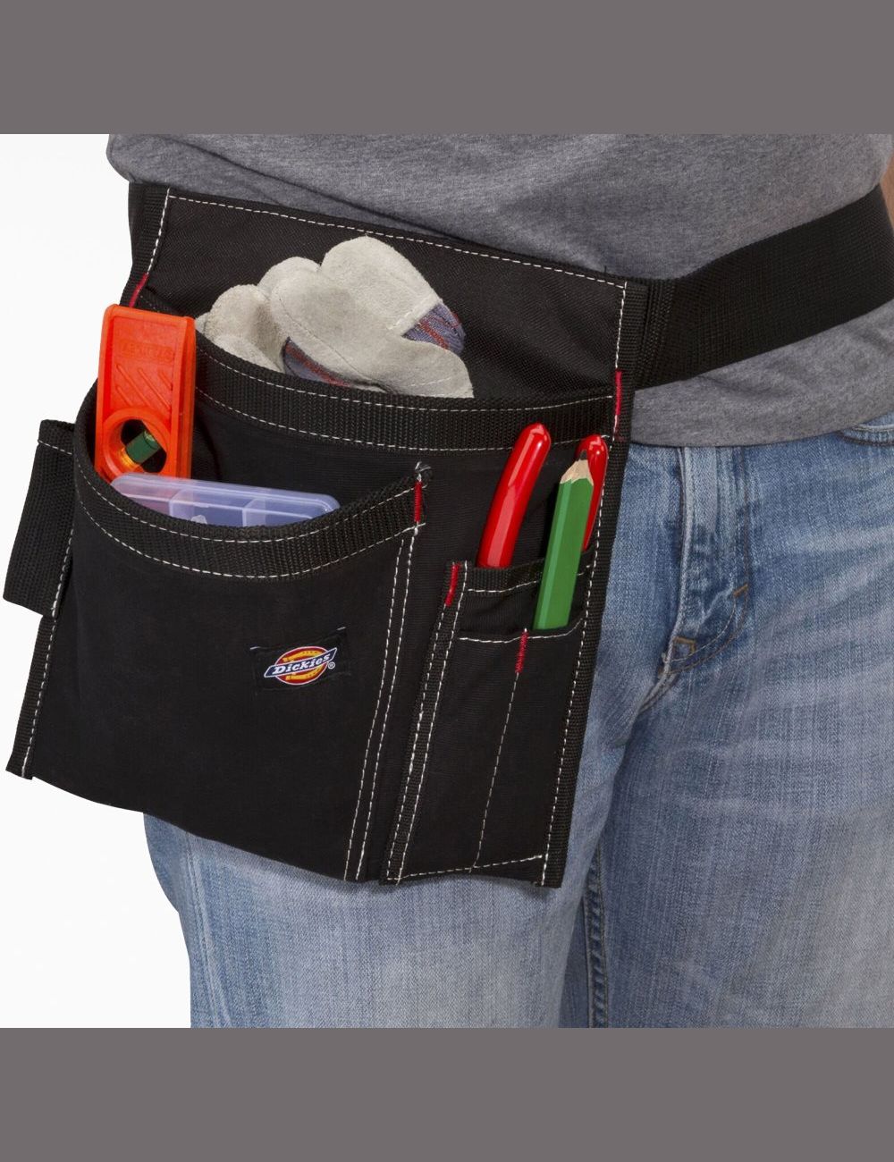 Black Dickies 5-Pocket Apron with Pouch Tool Bags | 271BIZEGW