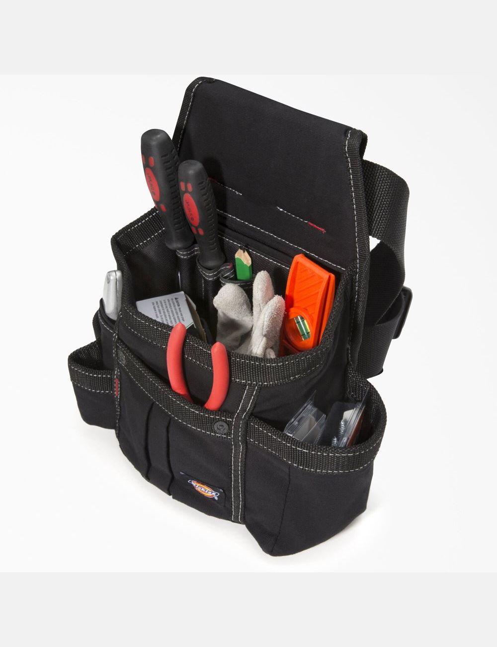 Black Dickies 8-Pocket Utility Pouch & Set Tool Bags | 156ATULVG