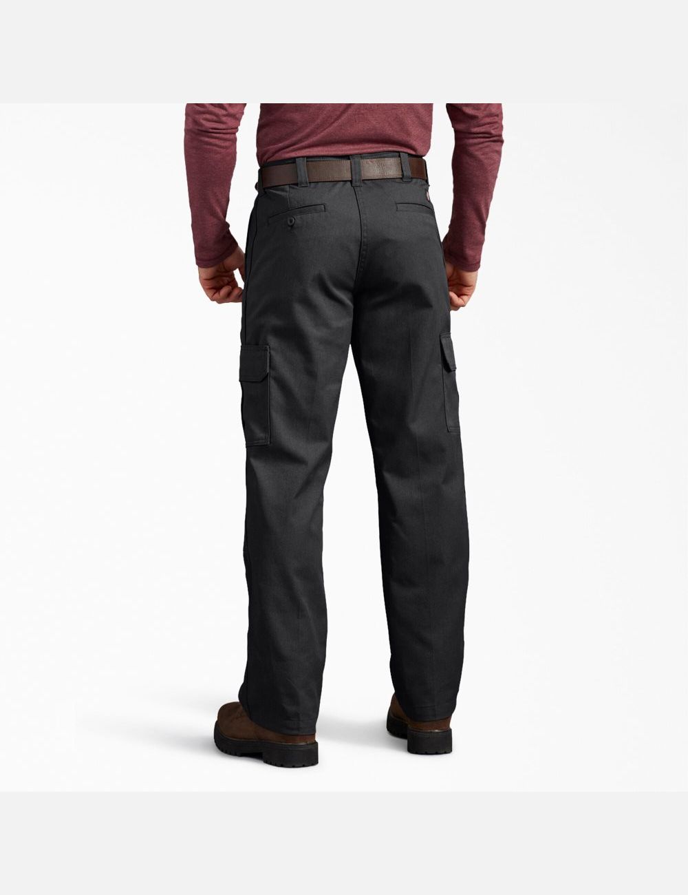 Black Dickies Active Waist Regular Cargo Pants | 803UOIJRZ