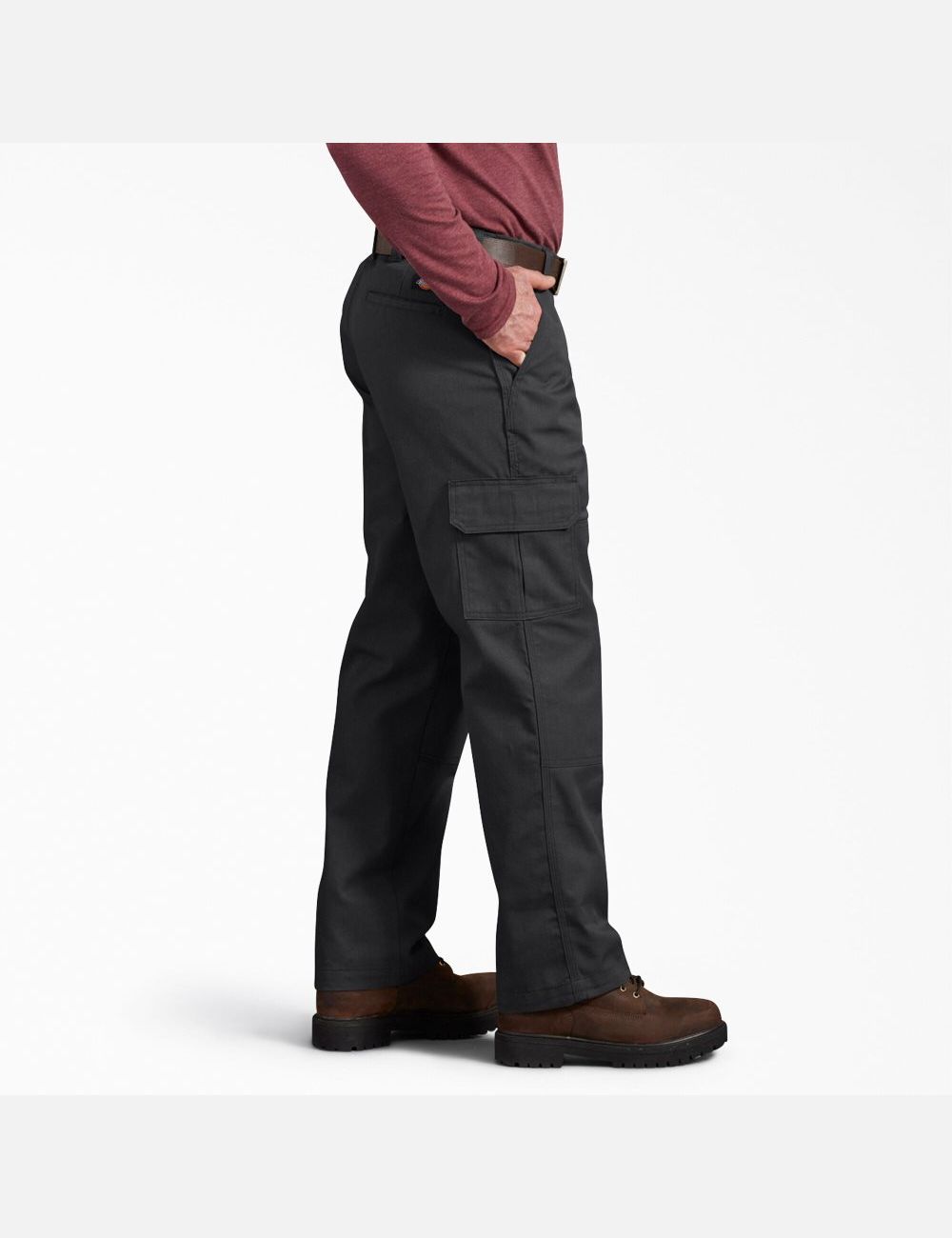 Black Dickies Active Waist Regular Cargo Pants | 803UOIJRZ