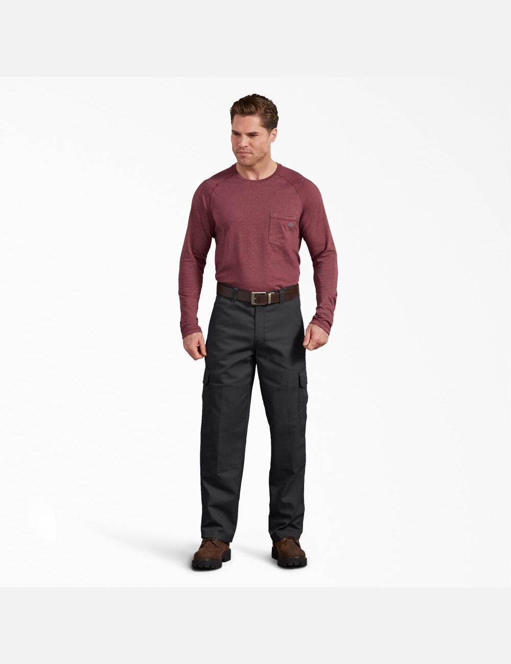 Black Dickies Active Waist Regular Cargo Pants | 803UOIJRZ