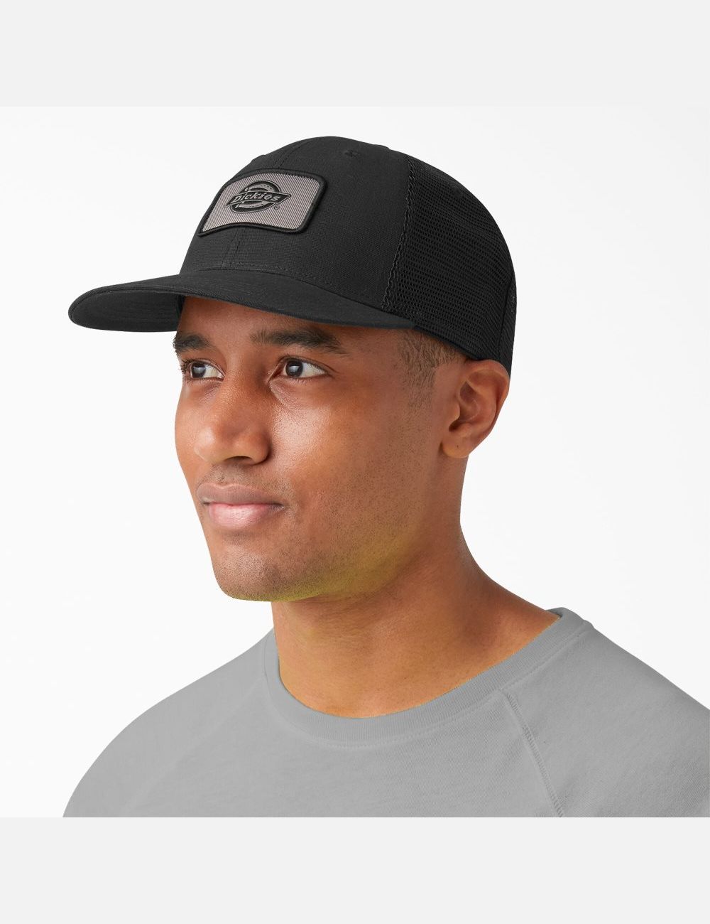 Black Dickies Canvas Trucker Hats | 159YEHFJM