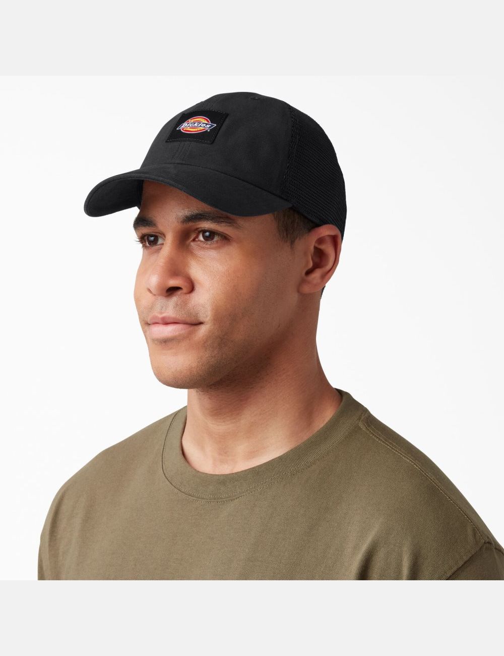 Black Dickies Canvas Trucker Hats | 621INJOMR