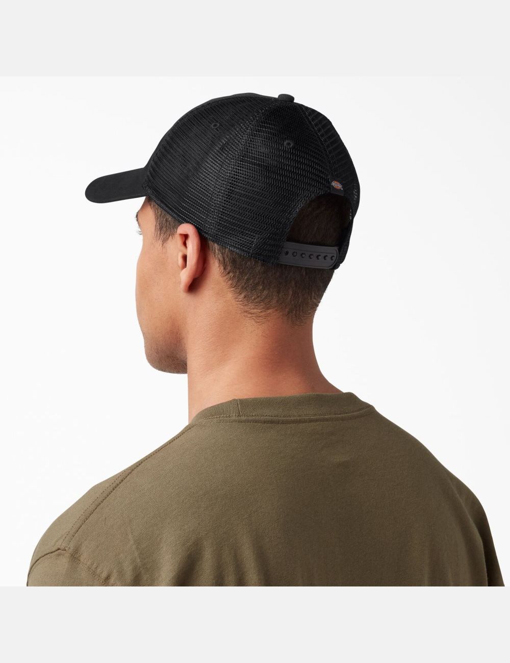 Black Dickies Canvas Trucker Hats | 621INJOMR