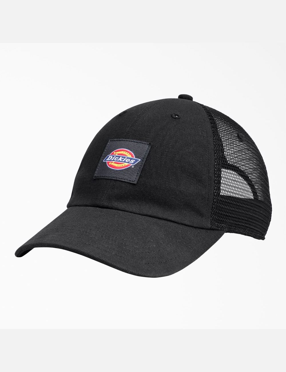 Black Dickies Canvas Trucker Hats | 621INJOMR