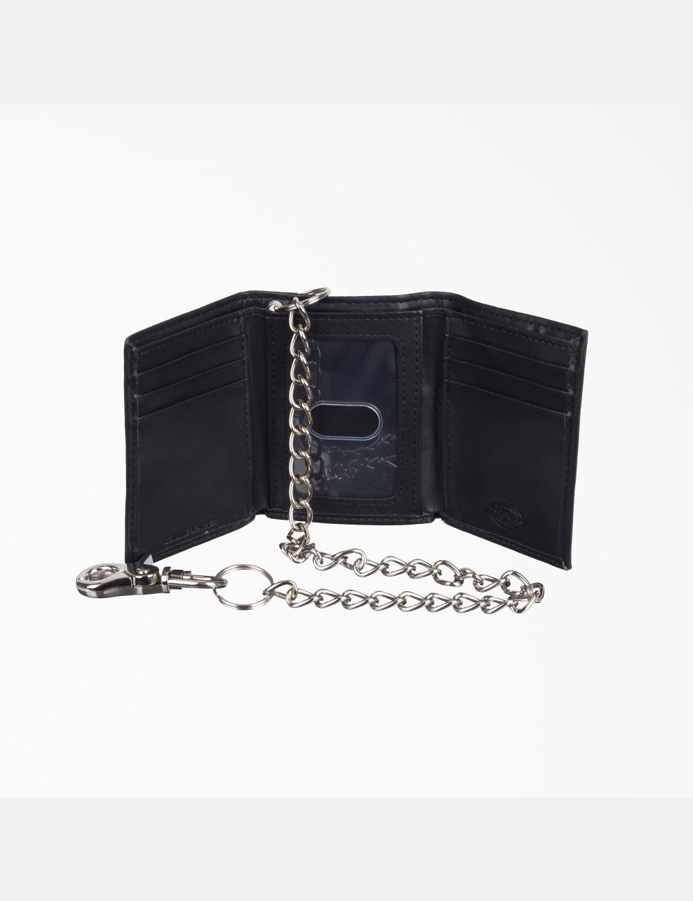 Black Dickies Chain Trifold Wallets | 401JZTDHB