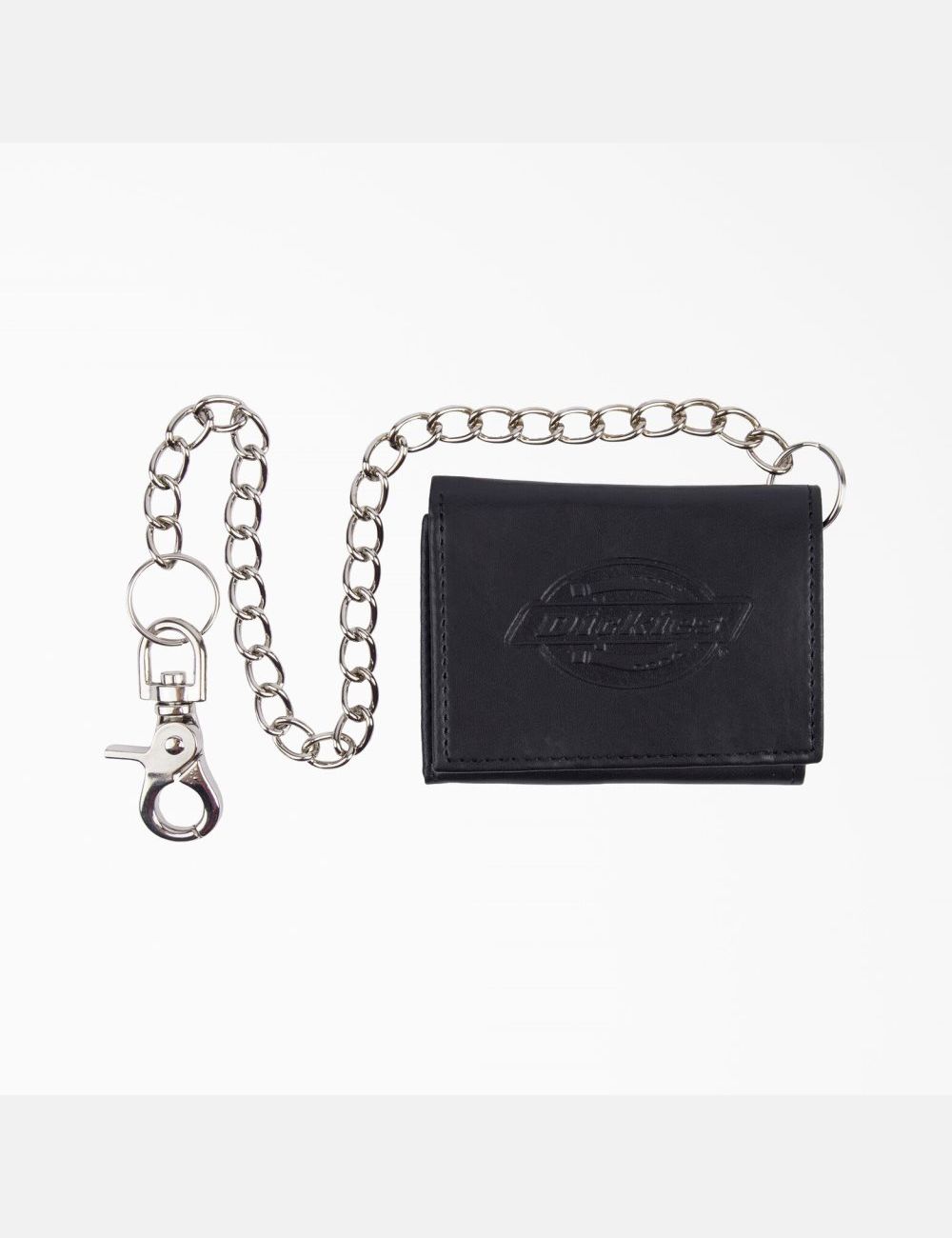 Black Dickies Chain Trifold Wallets | 401JZTDHB