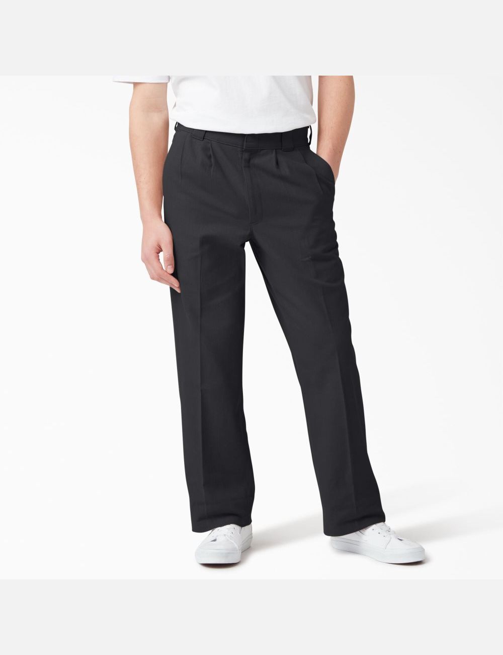 Black Dickies Chatom Pleated Pants | 390WUKPZA