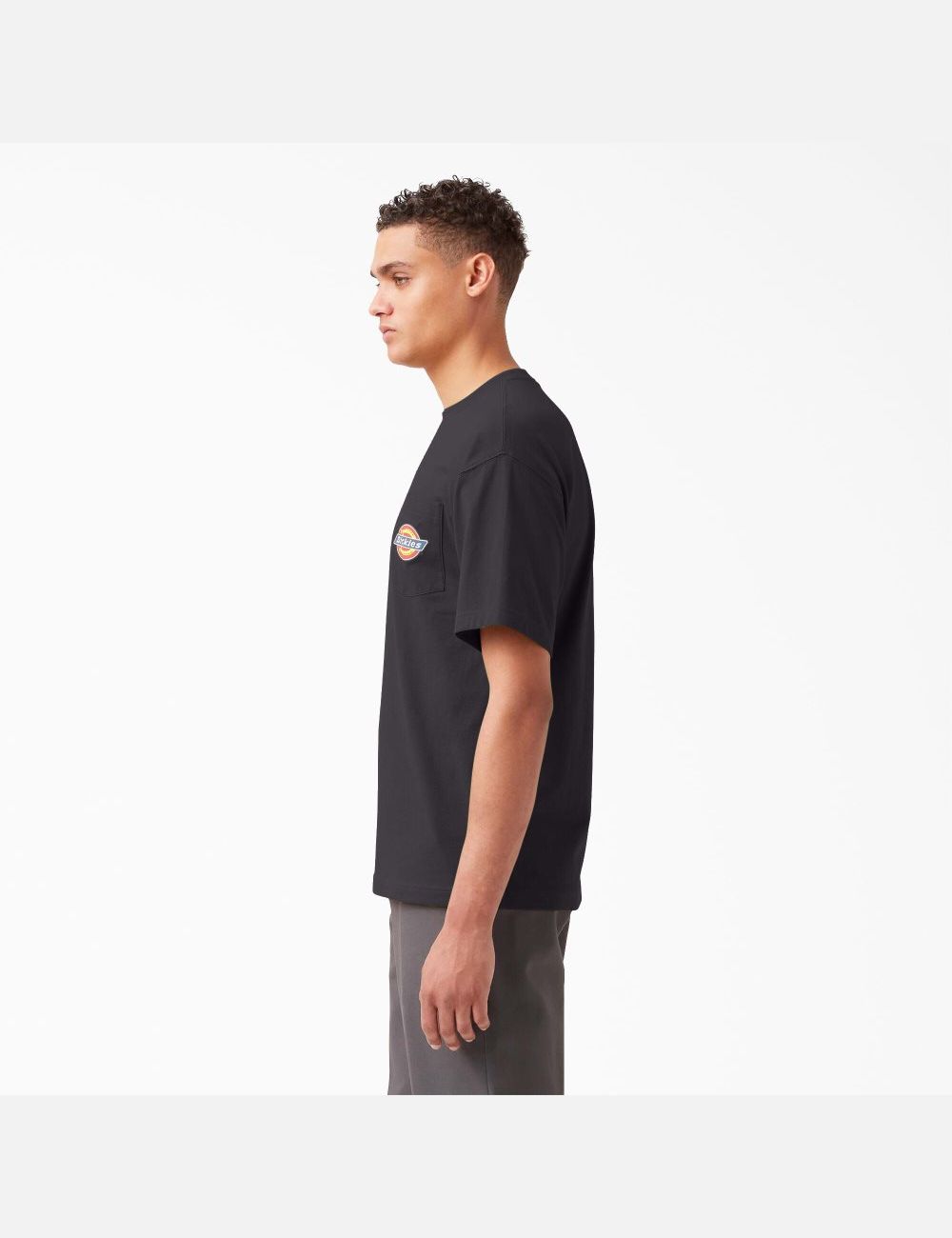 Black Dickies Chest Logo Pocket T-Shirts | 391WTPCOS