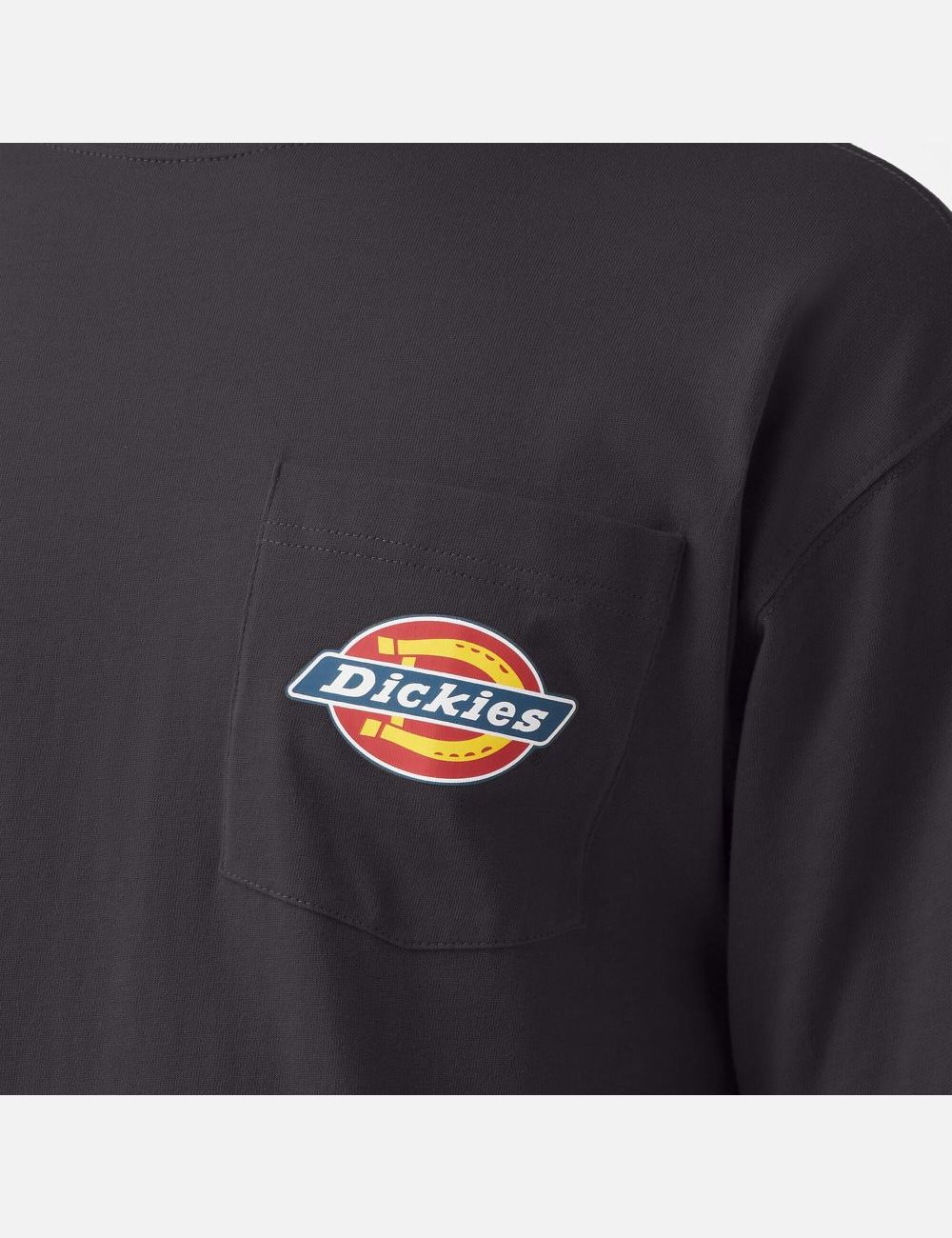 Black Dickies Chest Logo Pocket T-Shirts | 391WTPCOS