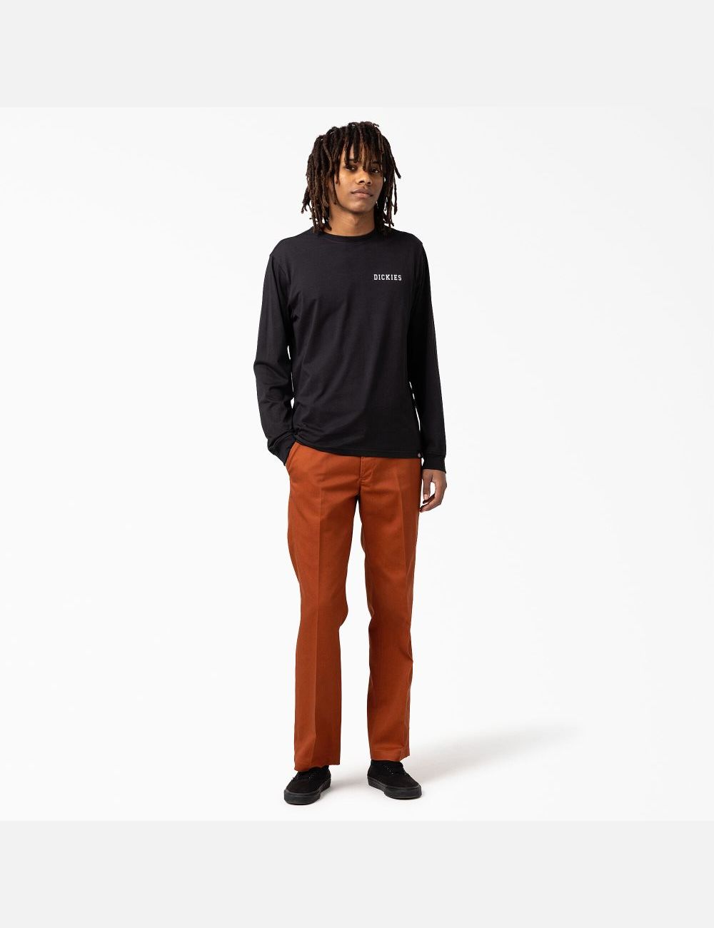 Black Dickies Cleveland Long Sleeve T-Shirts | 690FQWTMN