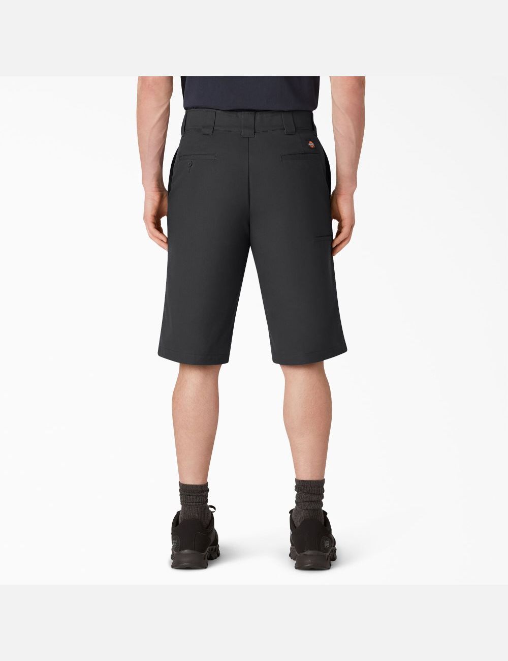 Black Dickies Cooling Active Waist Flat Front Shorts | 170SXUZFK