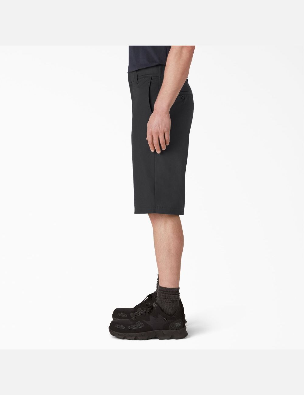 Black Dickies Cooling Active Waist Flat Front Shorts | 170SXUZFK