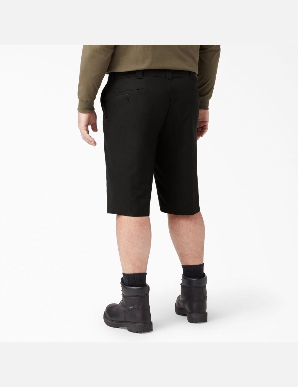 Black Dickies Cooling Active Waist Flat Front Shorts | 170SXUZFK