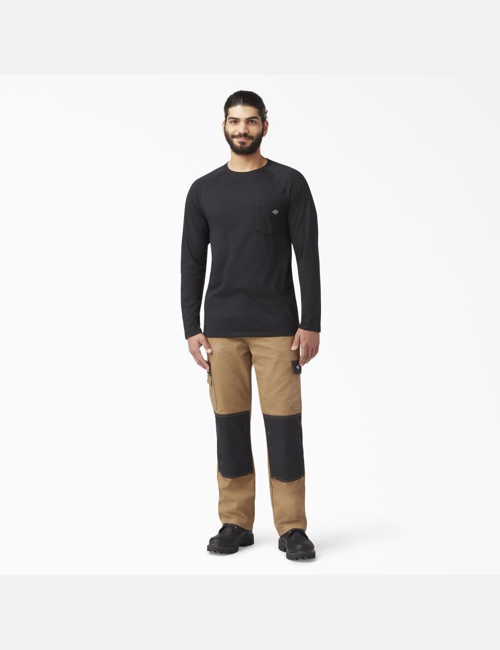 Black Dickies Cooling Long Sleeve Shirts | 810QYPOGE