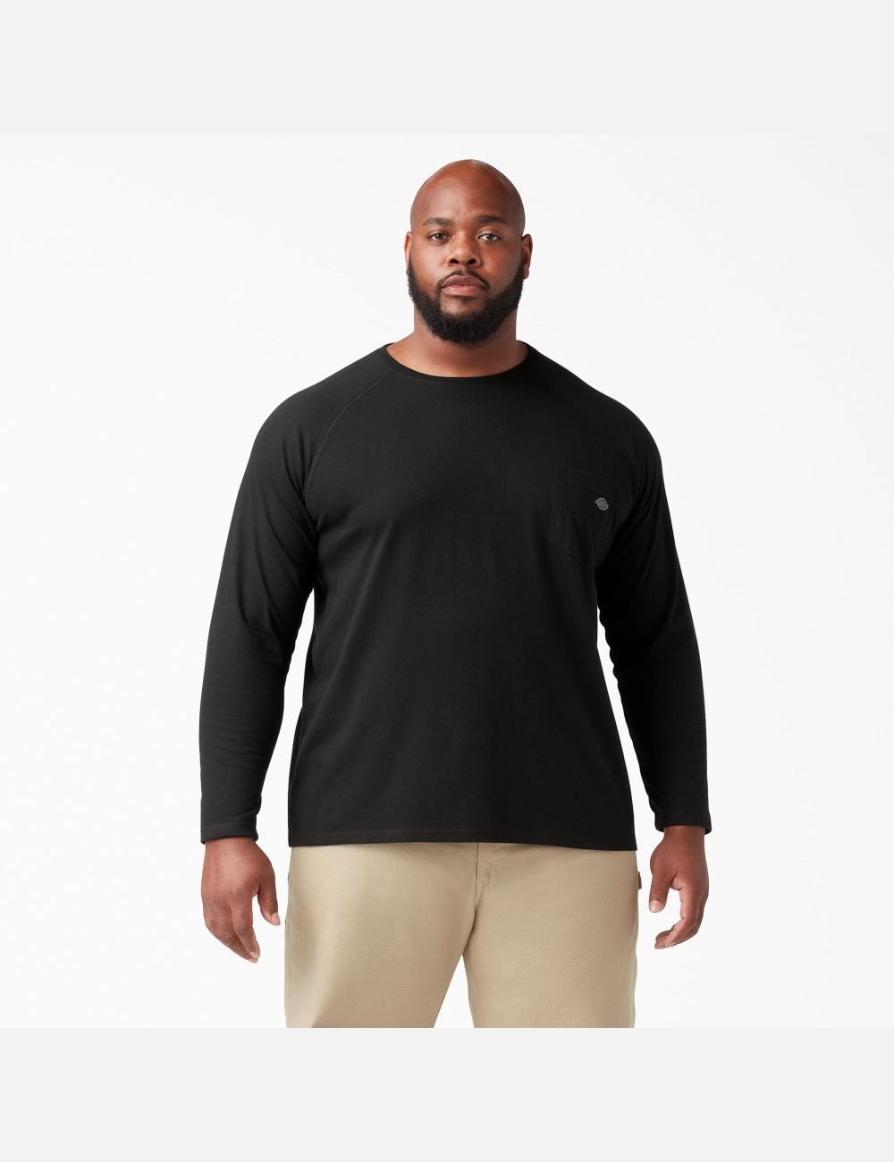 Black Dickies Cooling Long Sleeve Shirts | 810QYPOGE