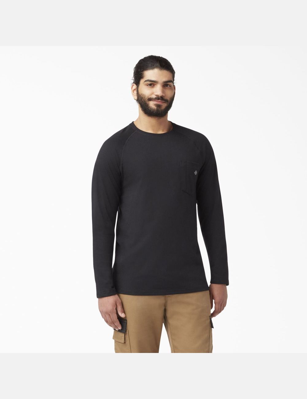 Black Dickies Cooling Long Sleeve Shirts | 810QYPOGE