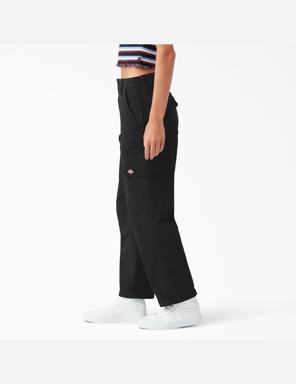 Black Dickies Cropped Cargo Pants | 062GKTIAD