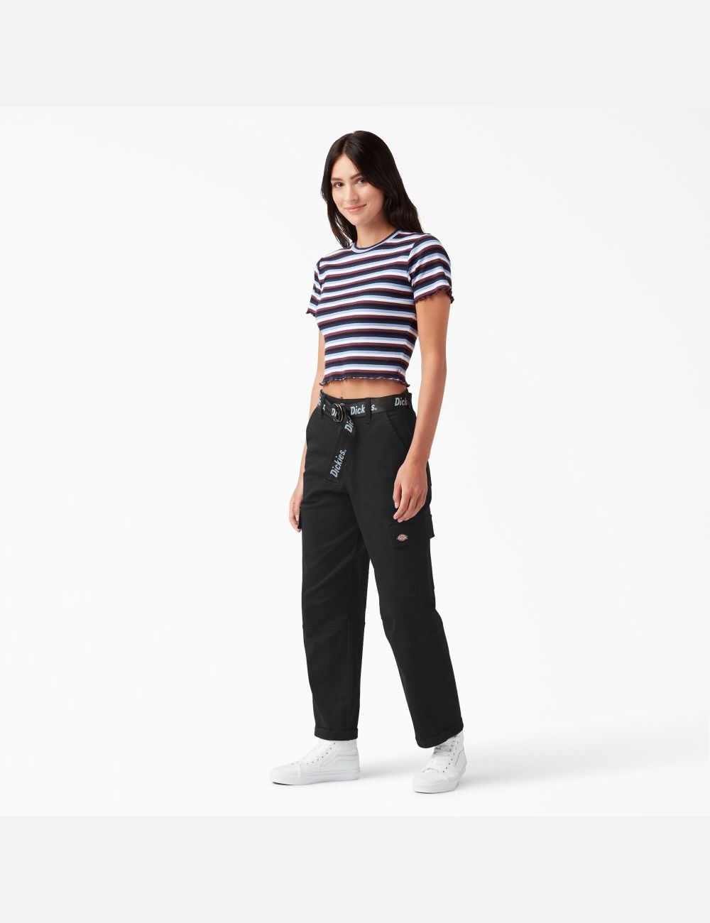 Black Dickies Cropped Cargo Pants | 062GKTIAD