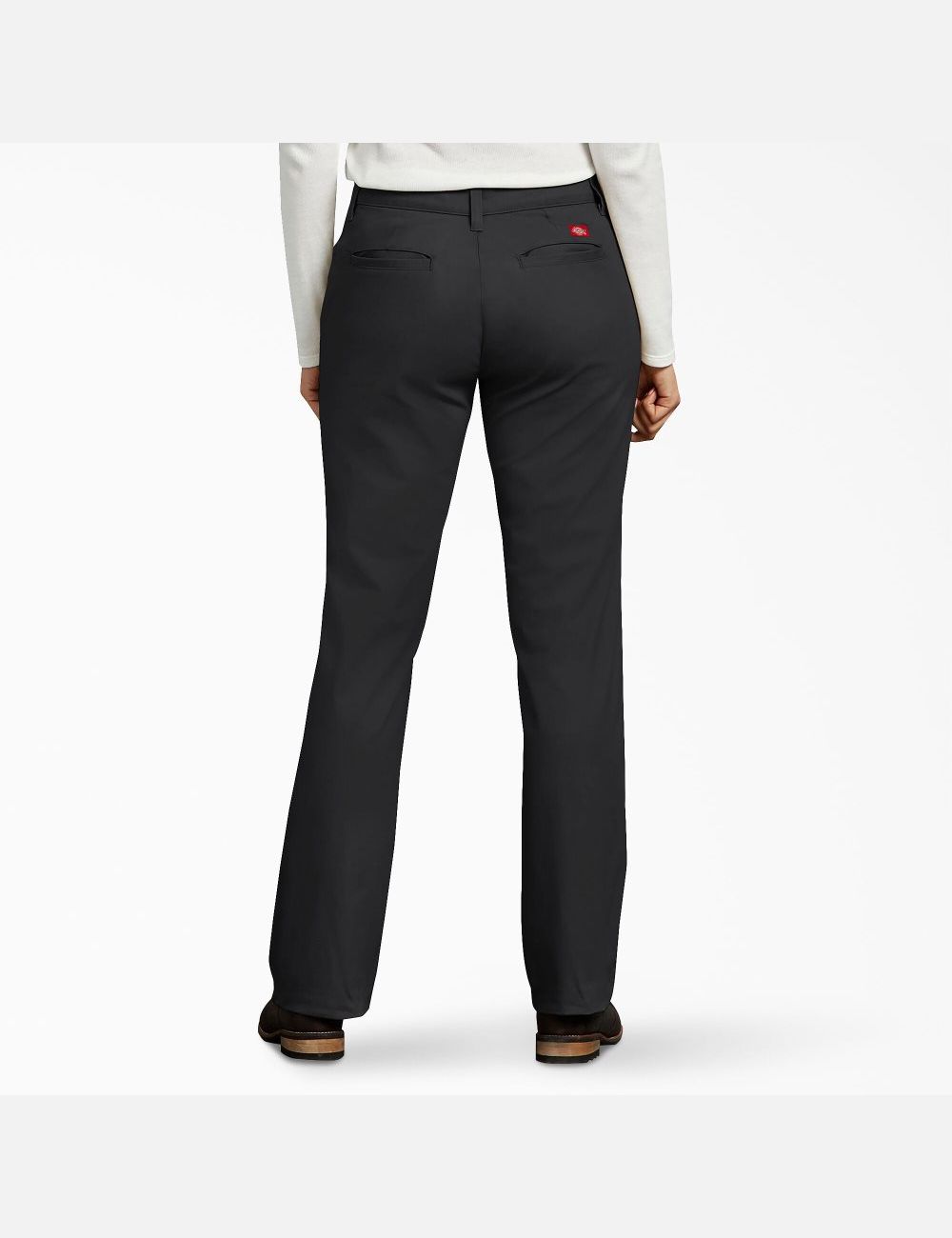 Black Dickies Curvy Fit Straight Leg Work Pants | 327MVSACY