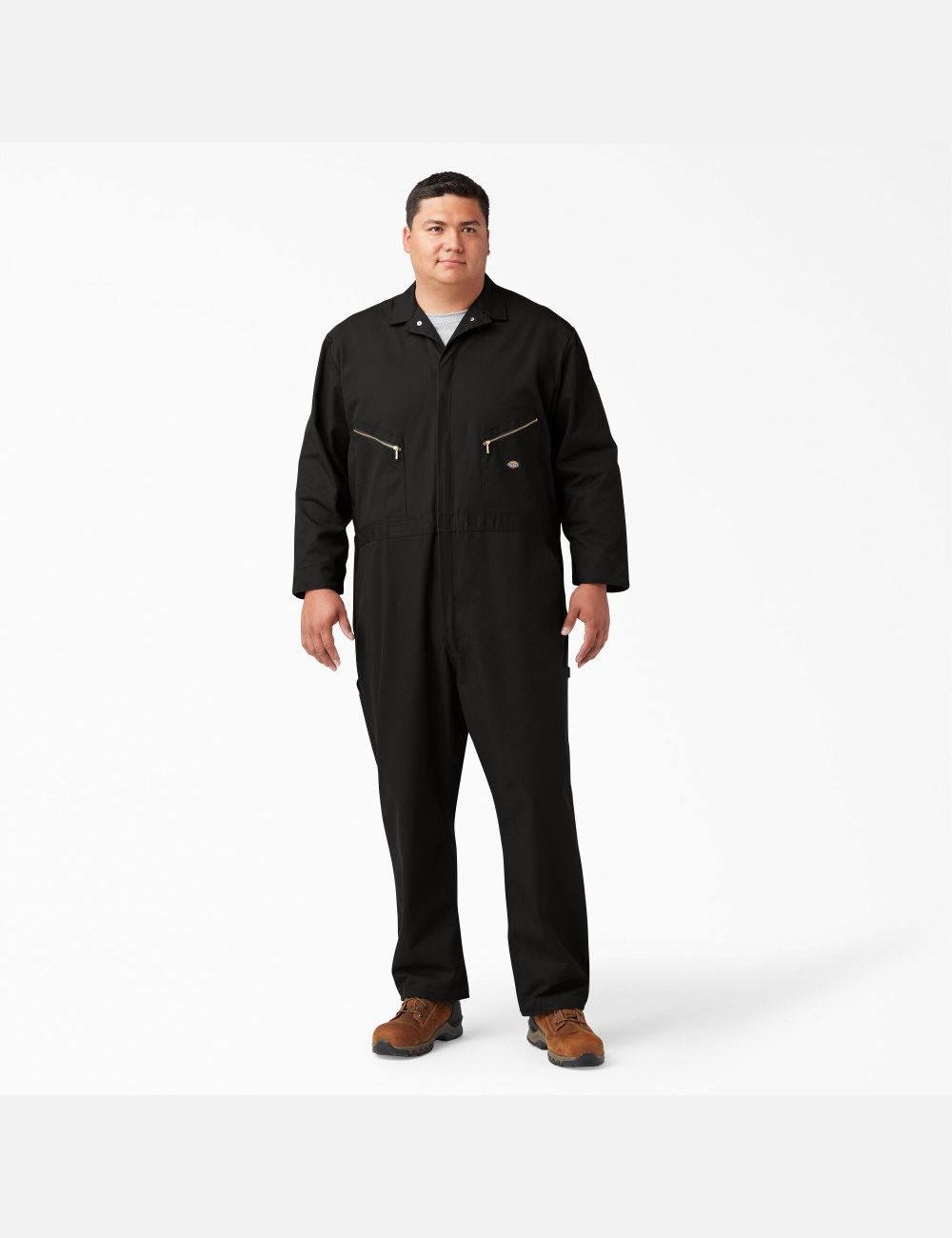 Black Dickies Deluxe Blended Long Sleeve Coveralls & Overalls | 742HXVPGW