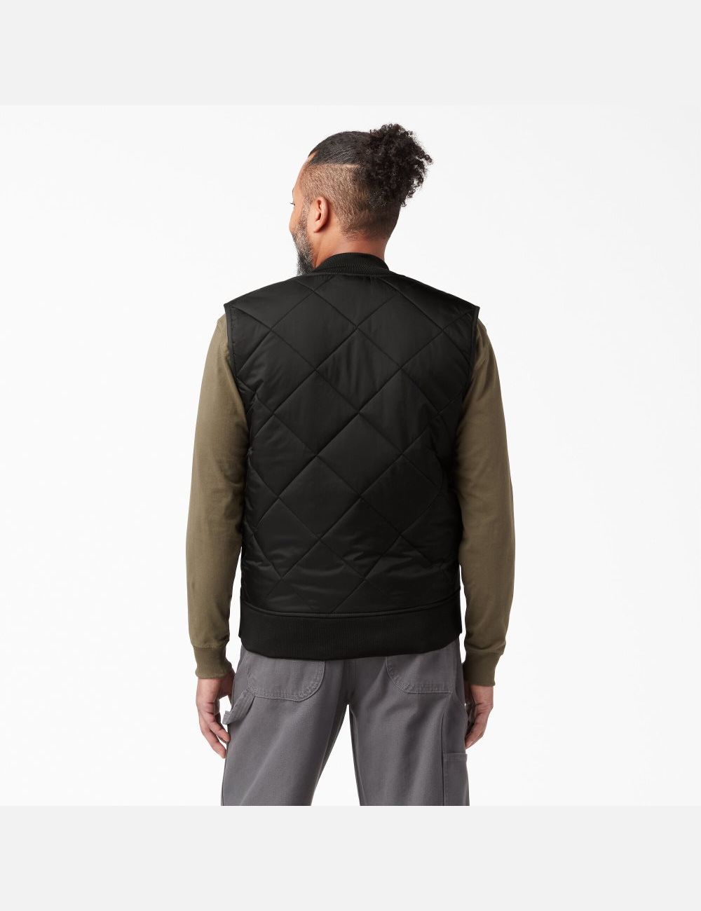 Black Dickies Diamond Quilted Outerwear | 187YSXTPV