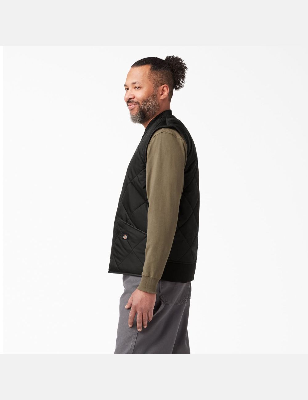 Black Dickies Diamond Quilted Outerwear | 187YSXTPV